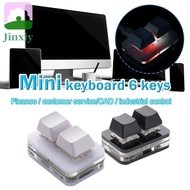 JINXIY Copy Paste Keypad, Acrylic Mini Custom Mini 2 Key Keypad, Hot Swap Red Switch Mechanical Key 