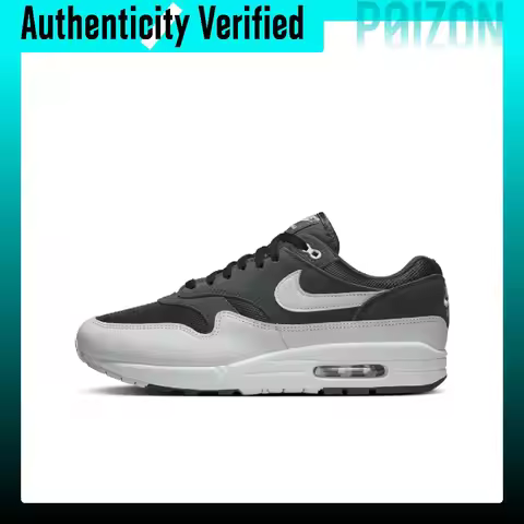 Nike Air Max 1 Breathable Abrasion Resistant Low top Casual Running Shoes Men's Gray Black FZ5808-00