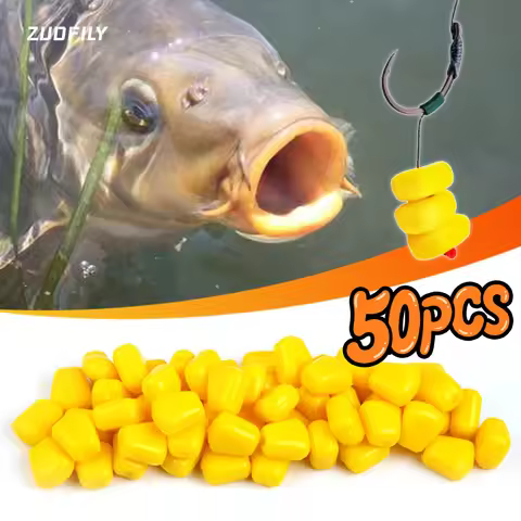 50pcs/lot Corn Lure Sinking Silicone Corn Smell Soft Bait 0.4g Carp Fishing Lures Freshwater Artific