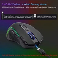 E-YOOSO X-11 無線雙模式遊戲滑鼠 RGB 背光 9 個可編程按鈕連巨集錄製側按鈕 qpokckp E-YOOSO X-11 Wireless Dual Mode Gaming Mouse 