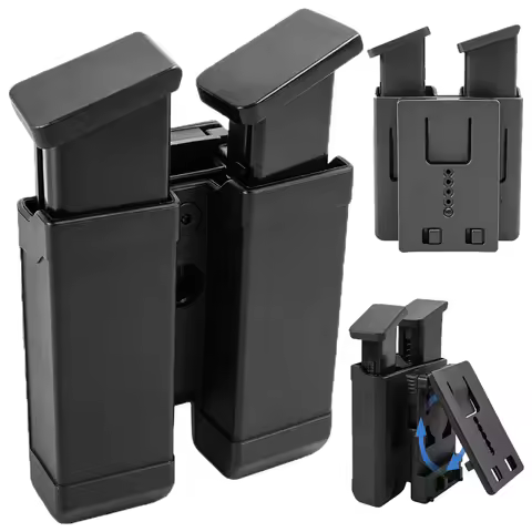 Tactical Dual Magazine Pouch 9MM .40S&W Magazine Holster with Belt Clip forGlock Sig Sauer S&W H&K B
