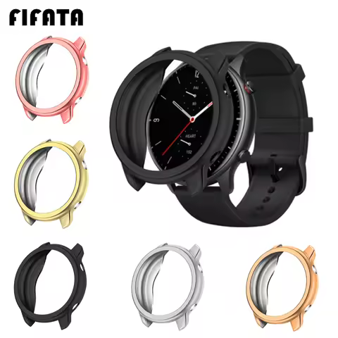 FIFATA Plating Cover For Huami Amazfit GTR 2 GTR 47mm Watch Case Shell Protector Frame For Xiaomi GT