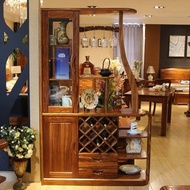 烏金木 玄關櫃全實木，雙面隔斷屏風 新中式簡約酒櫃