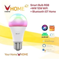 Vyata Vhome Light Bulb RGB CW & WW 10 Watt WiFi + Bluetooth iOT Smart Home