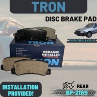 TRON DISC BRAKE PAD REAR TOYOTA COROLLA AE80/92 EE80/90 SE LIMITED , AE100/101/111 , EE100 SEG