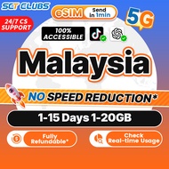 Malaysia eSIM 5G 1-15Days 1-20GB Unlimited Data | Instant Email Delivery | High Speed Travel Malaysi