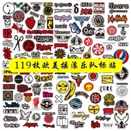 Unique Rock Rock Band Stickers Guitar Shelf Drum Laptop Suitcase Waterproof Stickers S0329