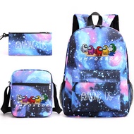 Among us Game Among us Space Werewolf Kill Backpack Small Shoulder Bag Pencil Case Three-Piece Schoo