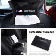 BMW Car Seat Paper Towel Bag Mini Carton Fiber Tissue Bag M-performers Retrofitting Interior Accessories For BMW 1 2 3 4 5 6 7 series X1 X3 X4 X5 X6 F10 F30