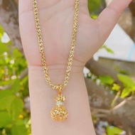 Dây chuyền full kim tiền kèm mặt túi tiền tài lộc