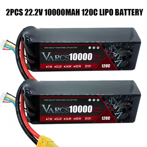 2PCS VARCS 7.4V 7.6V 11.4V 11.1V 15.2V 14.8V 22.2V 2S 3S 4S 6S 5200Mah 6300Mah 6500mAh 6200mAh 6750m