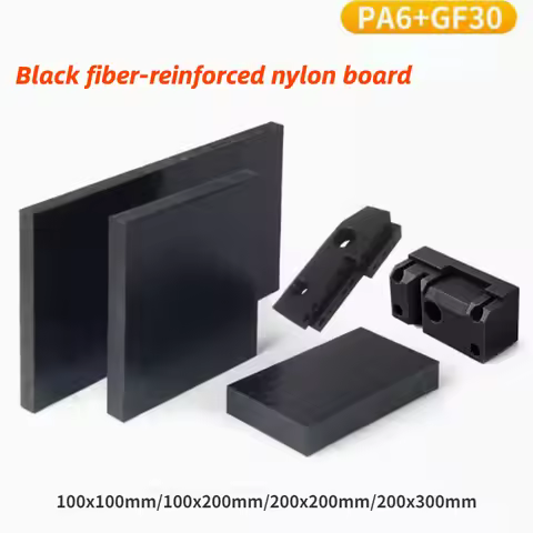 1pcs Black Fiber-reinforced Nylon Board Wear-resistant Nylon PA66+GF30 Modified Reinforced Nylon Fib