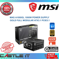 MSI MAG A1000GL 1000W PSU Power Supply Gold Full Modular ATX3.1 PCIe5.1