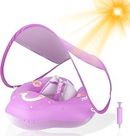 WYRIAZA Baby Swimming Ring with Sun Canopy SPF 50+ Swimming Aid Baby Upgrade Baby Swimming Ring 8-16