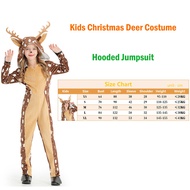 Reindeer Costume Women Christmas Rudolph Polka Dot Animal Cosplay Fleece Romper Girls Reindeer Costu