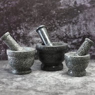 Natural stone stone mortar large and small pestle and mortar