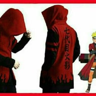 Hokage Black Red Anime Cloak Jacket Men's Cloak/ Naruto Jacket/ Anime Jacket/