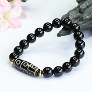 10mm nine-eye dzi bead bracelet black agate bracelet crystal jewelry men and women lucky bead bracel