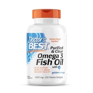 Doctor's Best Purified & Clear Omega 3 Fish Oil 1000 mg, 120 Softgels