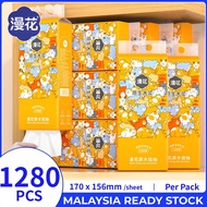 🌸M.H🌸 [1280pcs] Tisu Gantung 4-Ply Strong Absorbent Durable Thick Hanging Tissue Paper Lint Free Eve