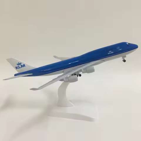 20cm 747 Boeing Model KLM B747 Airlines Airplane Boeing Metal Alloy Plane Model Aircraft w Wheels La