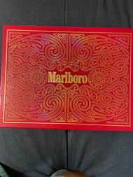 (全新)Marlboro萬寶路真皮煙盒打火機套裝連禮盒