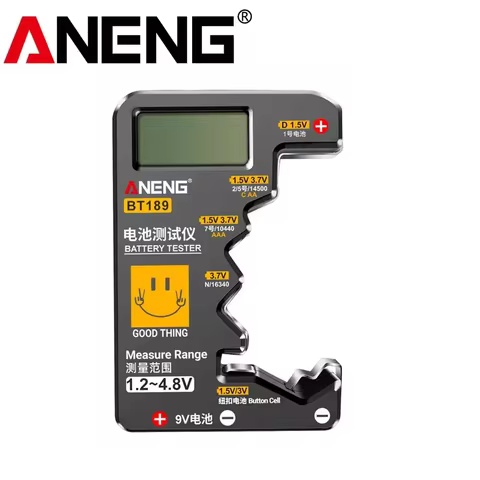 ANENG BT189 Battery Tester LCD Display Universal Battery Checker for AA AAA 9V 1.5V/3V Button Cell B
