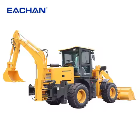 Hot Sale 4WD Hydraulic Backhoe Loader Municipal Construction Backhoe Loader Digger Landscaping Wheel