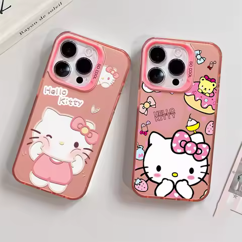 Hello Kitty Pink IMD Casing For Samsung Galaxy A16 A15 A10 A21S A72 A52 A52S A06 A03S A51 A31 A71 M3