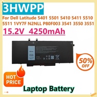 For Dell Latitude 5401 5501 5410 5411 5510 5511 1VY7F N2NLL P80F003 3541 3550 3551 15.2V 4250mAh 3HW