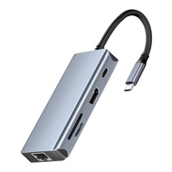 8 in 1 USB3.0 Docking Station 4K 60Hz HDMI Type C Hub 5Gbps