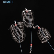 QINMEI Fishing Feeder Stainless Steel Trap Holder Fish Bait Bait Basket