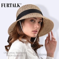 Furtalk Sh020 Straw Hat Knitted Panama Fedora Straw Beach Hat