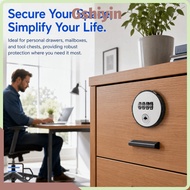GSHIYMY Cabinet Cam Lock, Key Included Zinc Alloy Combination Cam Lock, Durable 4-Dial Digital Passw
