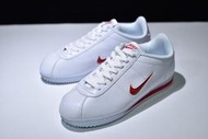 桃子代購～潮品Nike CORTEZ BASIC JEWEL QS TZ 全白 小紅鉤 男女款 休閒 運動鞋 9383