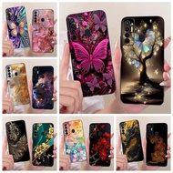 For Tecno Camon 17 Case CG6 CG6j Luxury Butterfly Tree Painted Cover Soft Silicone Phone Case For Te
