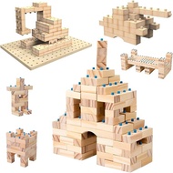 Wooden Building Blocks for Toddlers Ages 3 4 5 6 Years Old - 300 Pcs Wooden Blocks T51