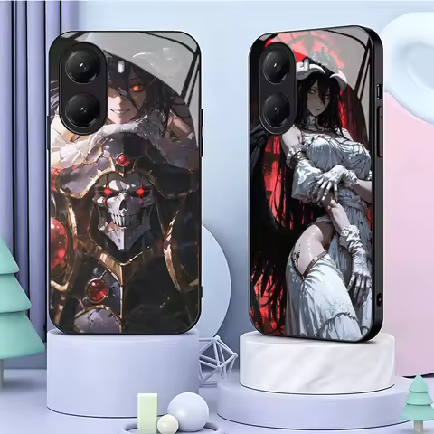 Albedo O-Overlords Anime Tempered Glass Phone Case for Xiaomi Poco M7 M8 X7 X8 Pro Max X6 X5 X3 Redm