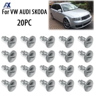 20X Undertray Engine Under Cover Fixing Clips Trim Panel Metal Screw For Audi A3 A4 A6 A8 VW Passat 