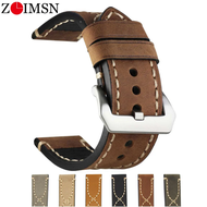 2024 original C-5ZLIMSN  Vintage Cow Leather Watch Bands  Lengthen Big wrist Watch Strap 20mm, 22mm, 24mm 26mm Strap For Panerai Fossil