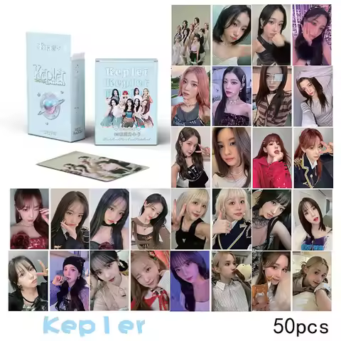 50pcs/set Kpop Kep1er Laser Album Card LOMO Card Cui Youjin Shen Xiaoting Sakamoto Maibai Postcard G