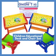 ABC Table Kid Early Learning Study Table Children Educational Desk and Chair for Kids Kerusi Meja Be