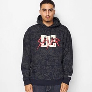 Jaket DC Shoes x Slayer Pullover Hoodie All Over Sweat Hood Black Grey ORIGINAL