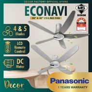 PANASONIC ECONAVI Ceiling Fan FM15H5 60" 5 Blades Short/Long Pipe l FM14HW 56" 4 Blades 9 Speed Ceil
