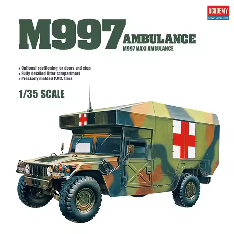 Academy assembled tank model kit 13243 M997 armored ambulance 1/35