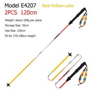 AONIJIE E4207 กลางแจ้ง 7075 อลูมิเนียมอัลลอยด์เดินป่าเสา 4 ส่วนทนทานไม้เท้าข้ามประเทศ 110 ซม. 120 ซม