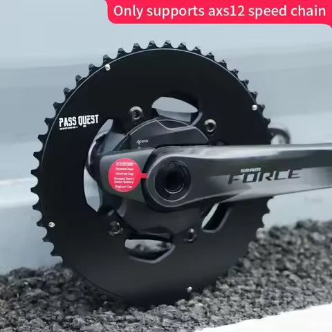 PASS QUEST 107 bcd chainring 4 bolt for SRAM FORCE Quarq power meter AXS 12 speed double chainring r