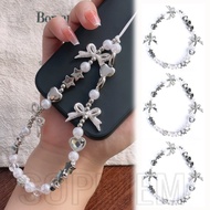 Beaded Phone Lanyard - Korean INS Style, Cute, Charm Wrist Strap - DIY Phone Jewelry Accessories - C