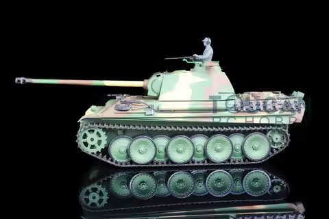 Heng Long 1/16 Scale RC Tank 7.0 Plastic Panther G 3879 FPV 360° Turret Steel Gearbox Modle Gifts To