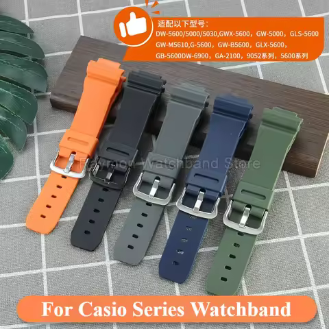 Wear Resistant Rubber Watchband for Casio G-SHOCK GA-GLX/800 GMA-B800 GBA-800 GBD-800 GM110 DW5600 W
